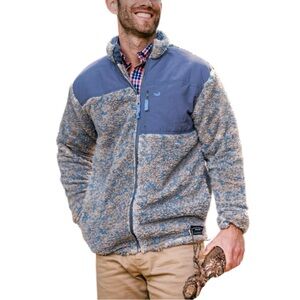 Southern Marsh Sherpa Jacket Full Zip Ridge Fleece Blue Gray Grey Men’s size S